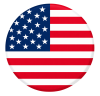 Glossy Circular American Flag Badge